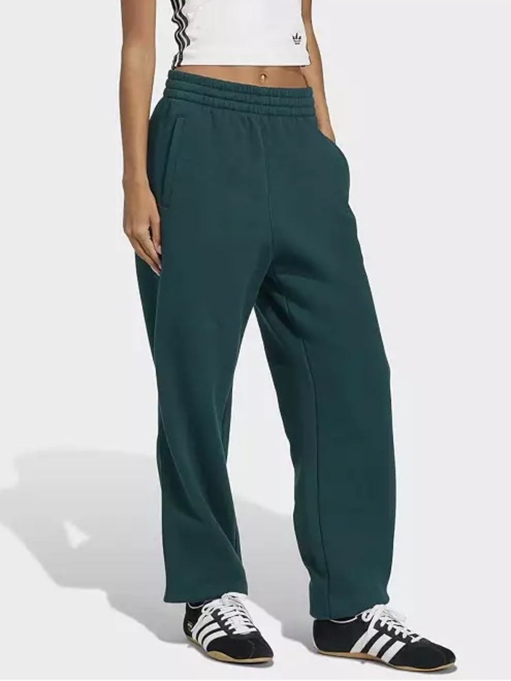 NWT Adidas Originals Essentials Fleece Loose Joggers | Aurora Ivy | Size XS